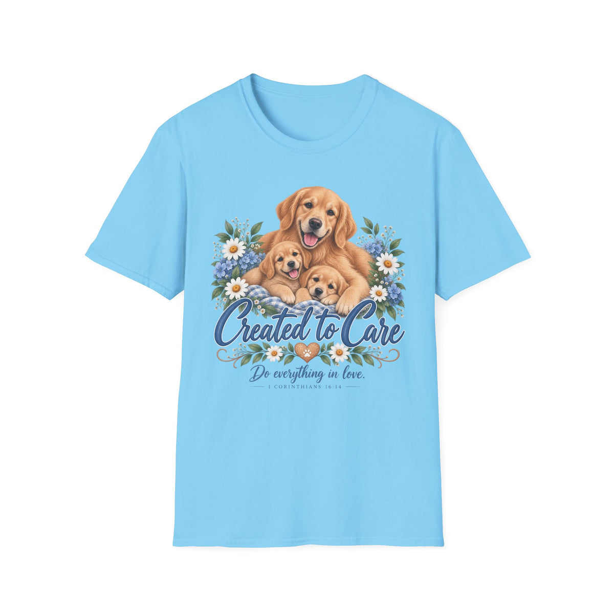 Created to Care Golden Retriever Dog Family