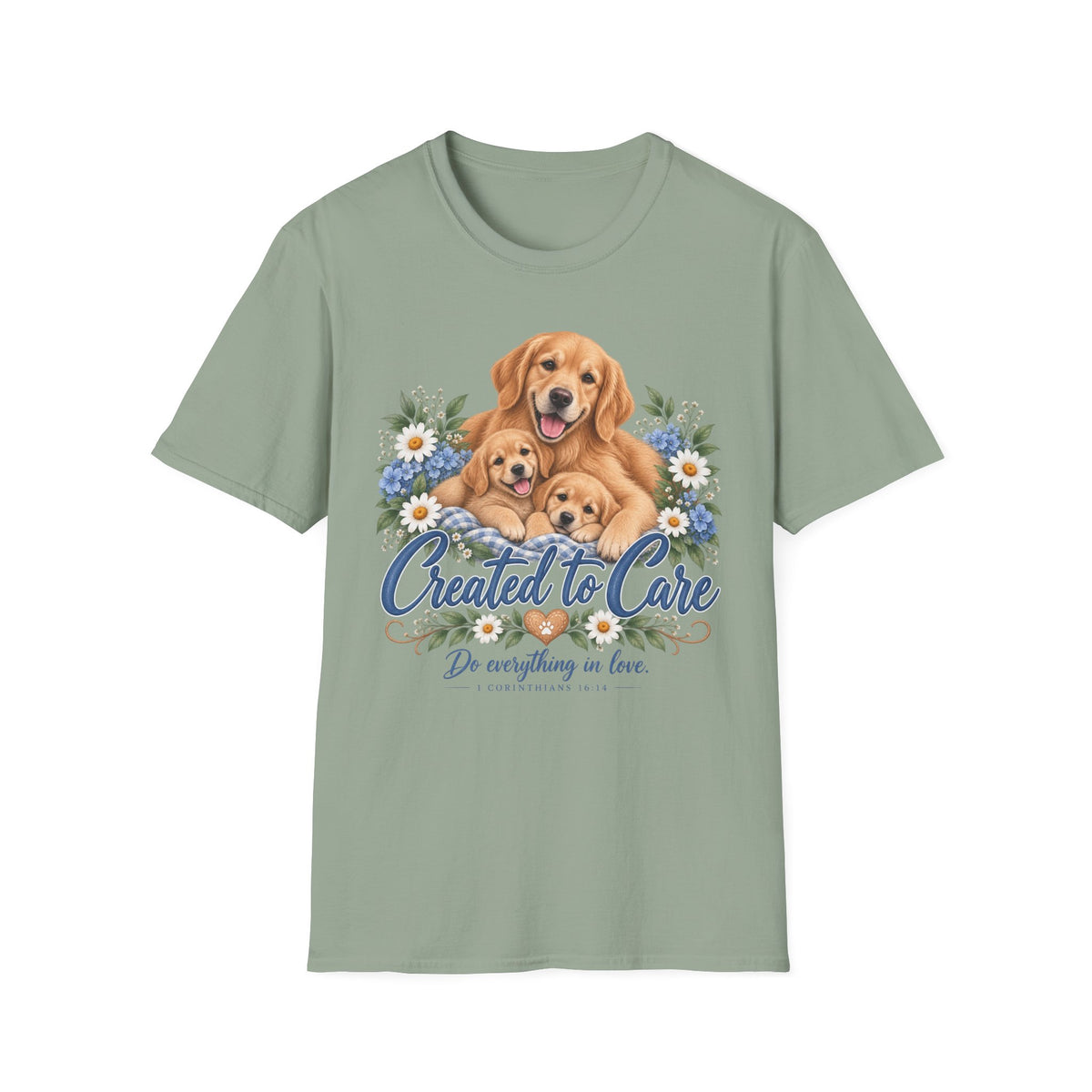 Created to Care Golden Retriever Dog Family