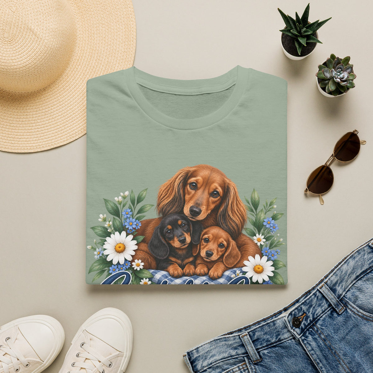 Created to Care Dachshund Dog Family