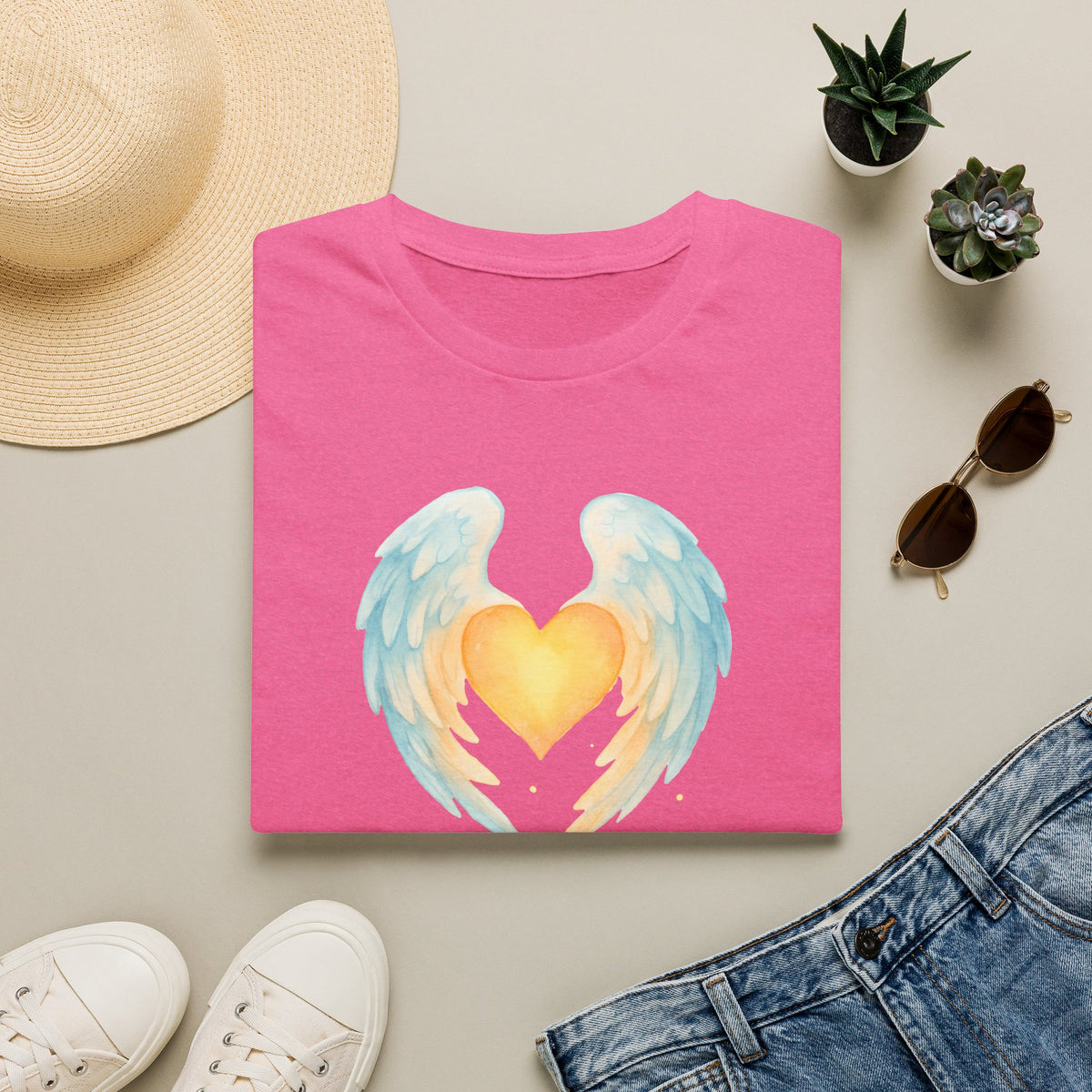Heart with Angel Wings T-Shirt