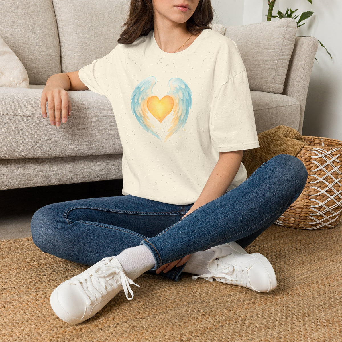 Heart with Angel Wings T-Shirt