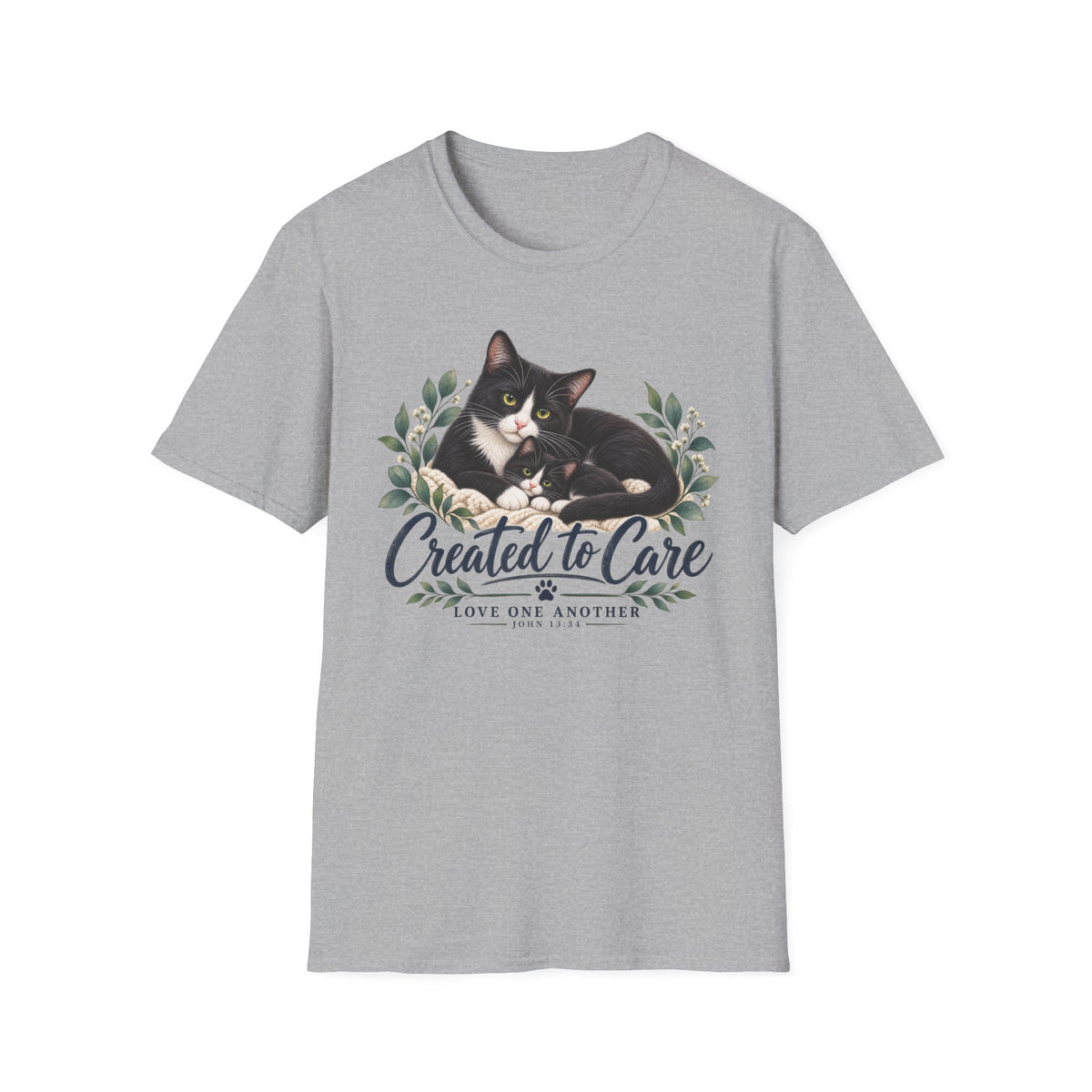 Created to Care Black and White Tuxedo Cat Family