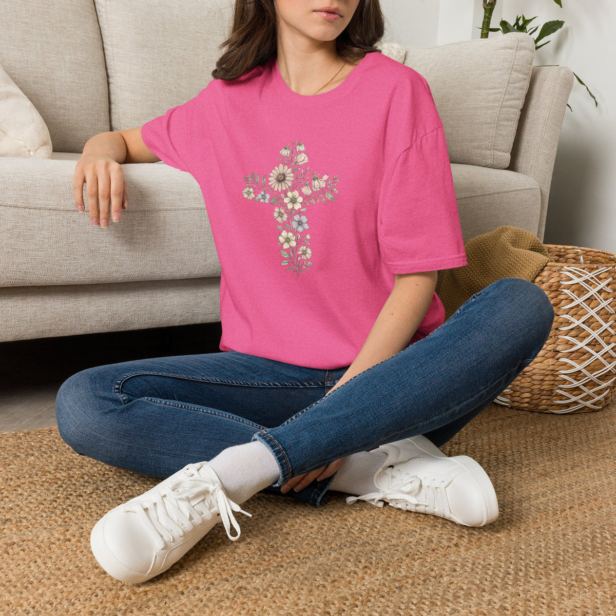 Floral cross bouquet T-Shirt
