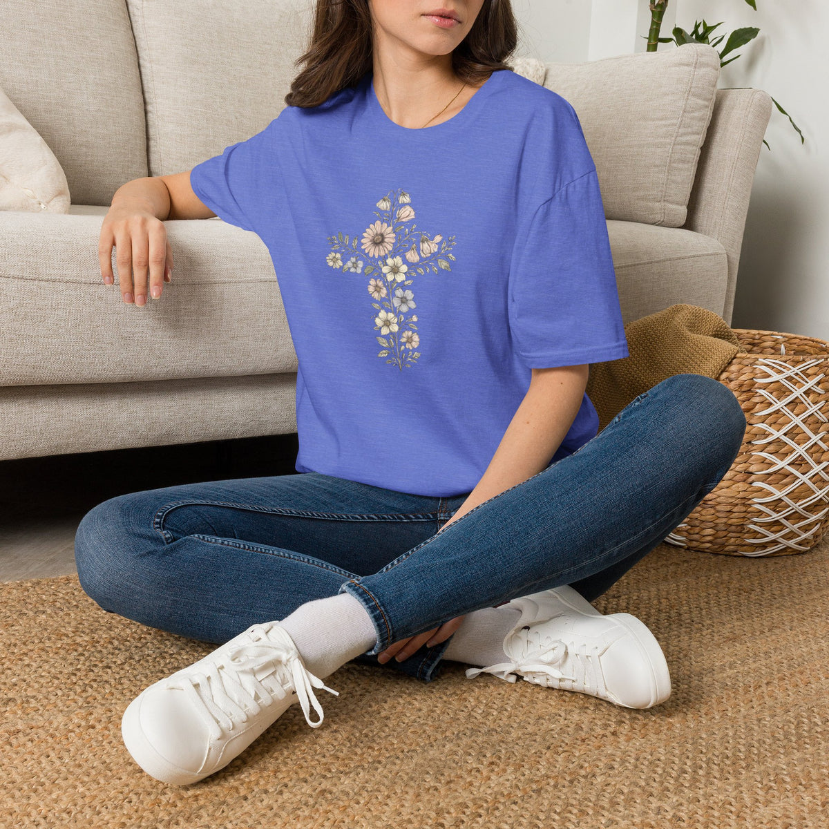 Floral cross bouquet T-Shirt