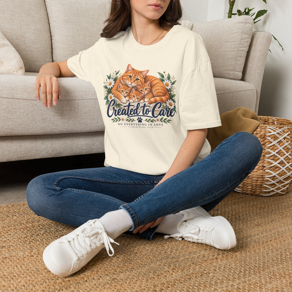 Created to Care Orange Tabby Cat Family