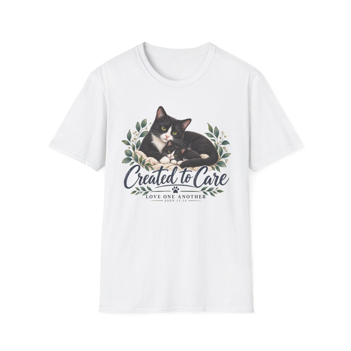 Created to Care Black and White Tuxedo Cat Family