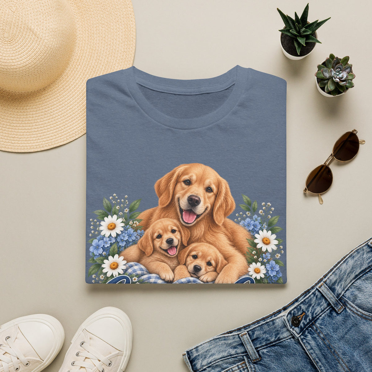 Created to Care Golden Retriever Dog Family