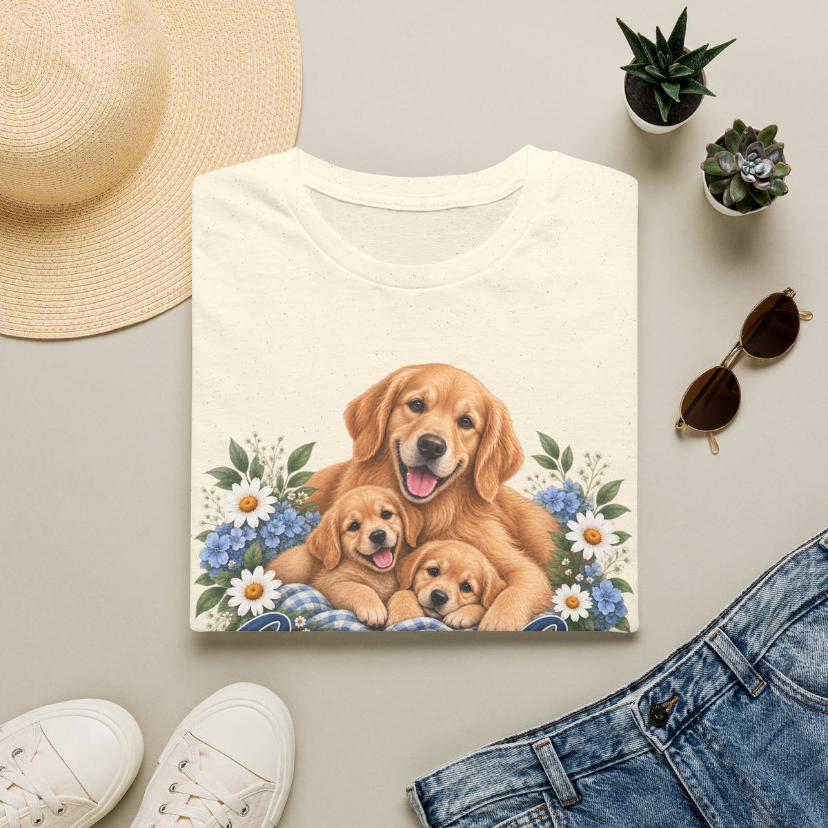 Created to Care Golden Retriever Dog Family