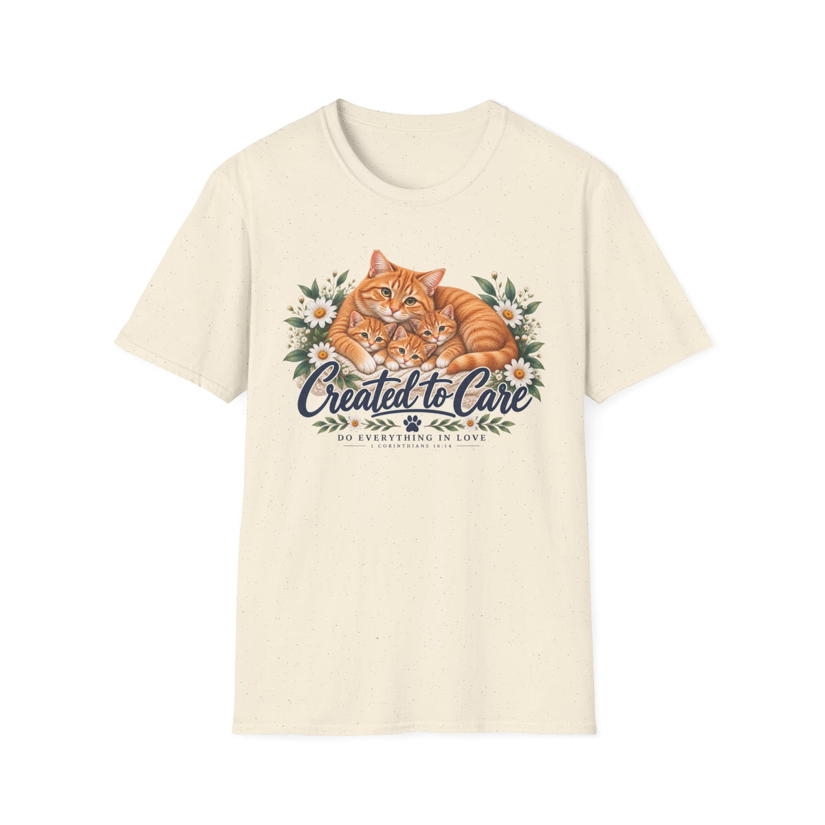Created to Care Orange Tabby Cat Family