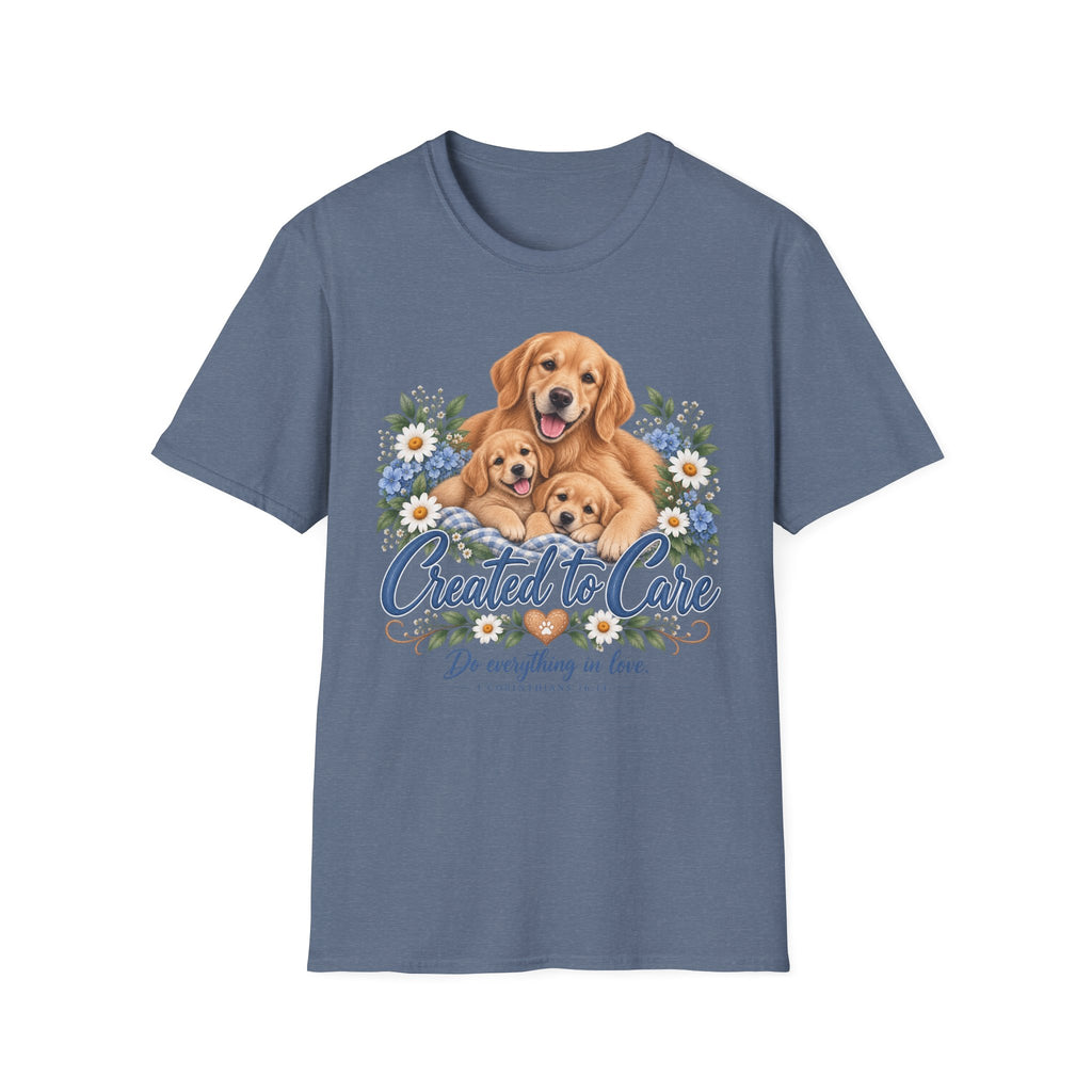 Created to Care Golden Retriever Dog Family