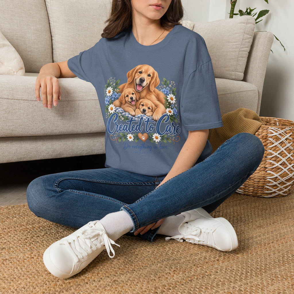 Created to Care Golden Retriever Dog Family