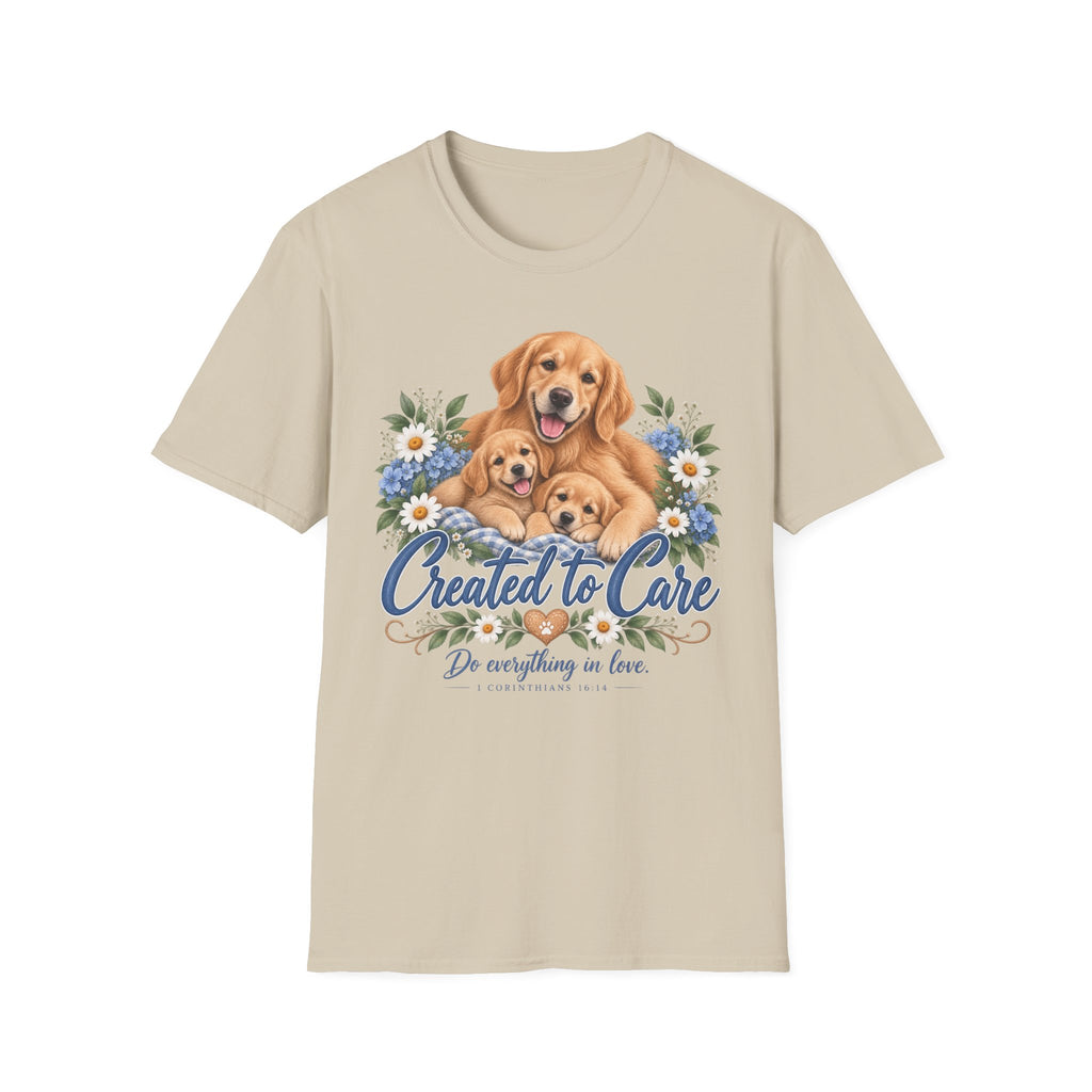 Created to Care Golden Retriever Dog Family