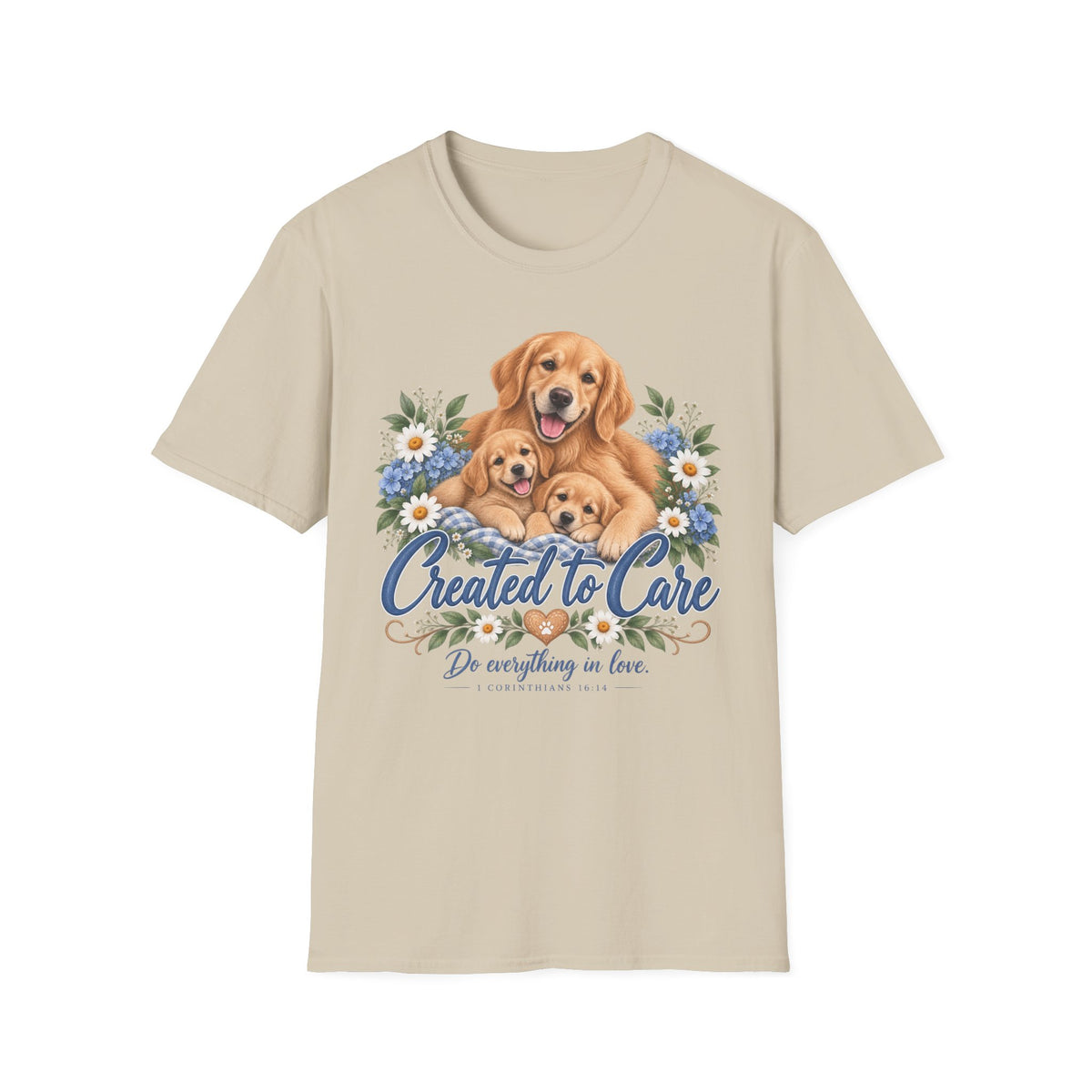 Created to Care Golden Retriever Dog Family
