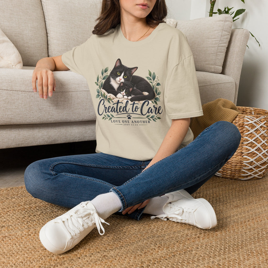 Created to Care Black and White Tuxedo Cat Family