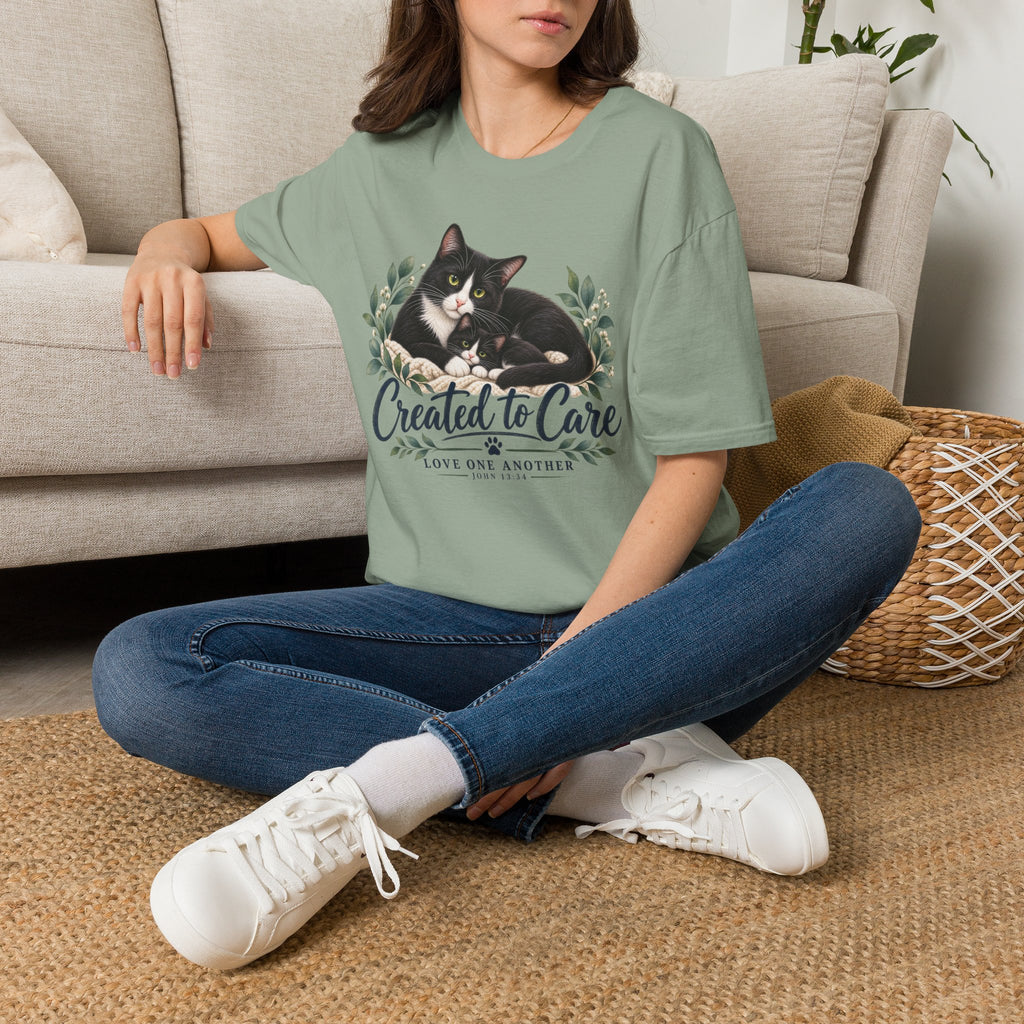 Created to Care Black and White Tuxedo Cat Family