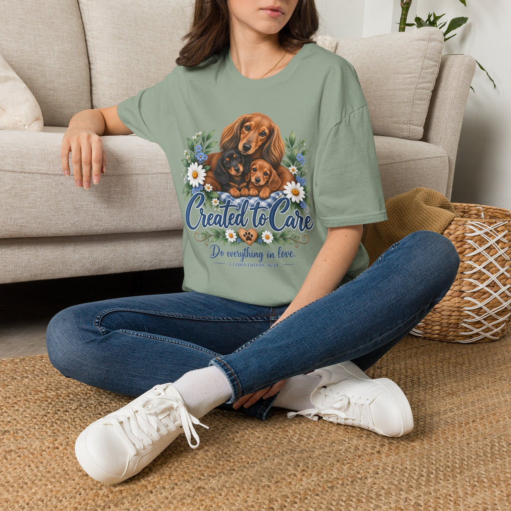 Created to Care Dachshund Dog Family