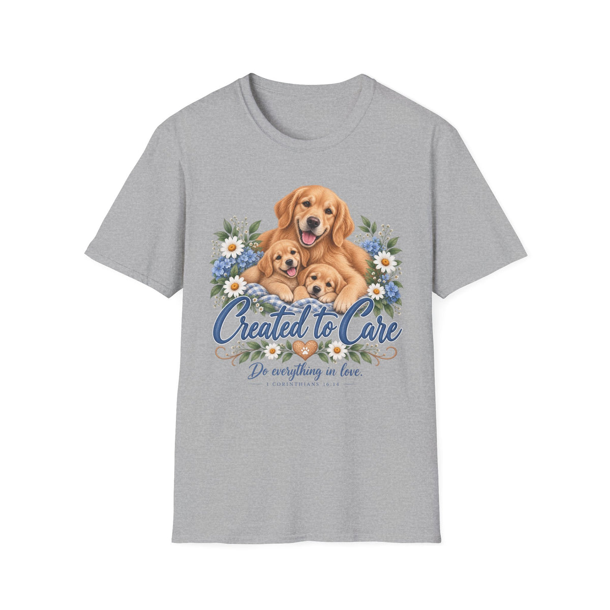 Created to Care Golden Retriever Dog Family