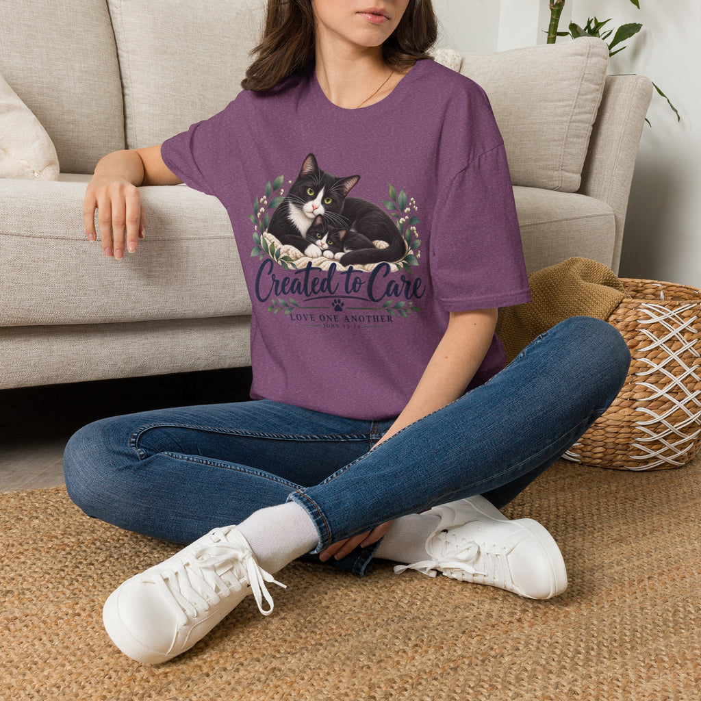 Created to Care Black and White Tuxedo Cat Family
