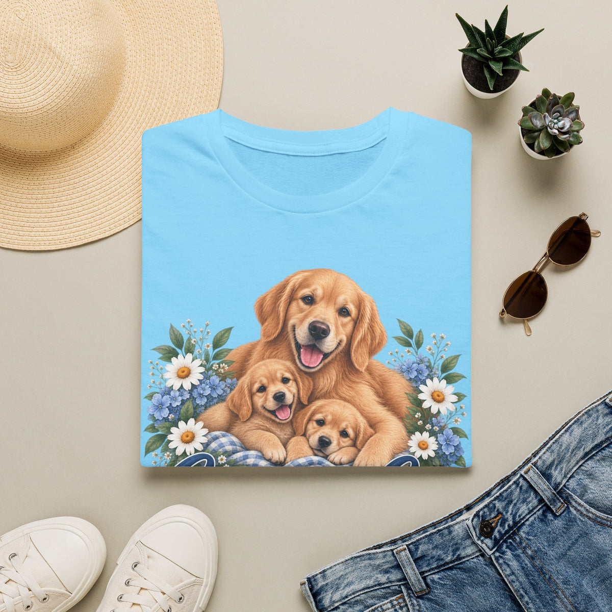 Created to Care Golden Retriever Dog Family
