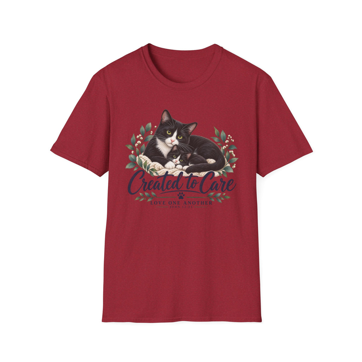 Created to Care Black and White Tuxedo Cat Family