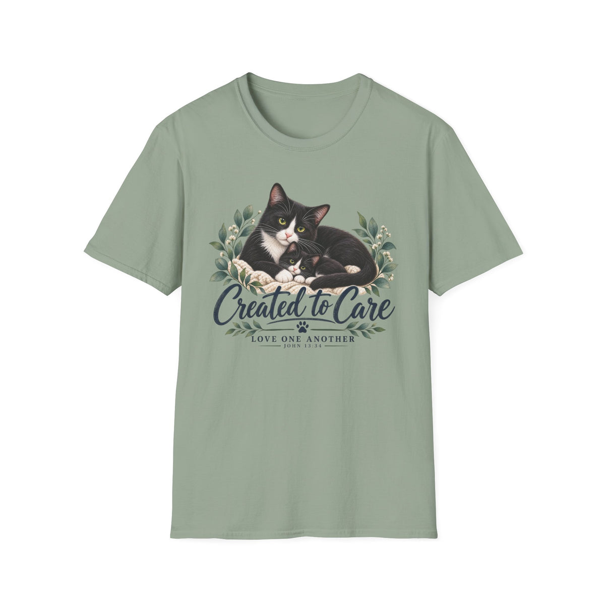 Created to Care Black and White Tuxedo Cat Family