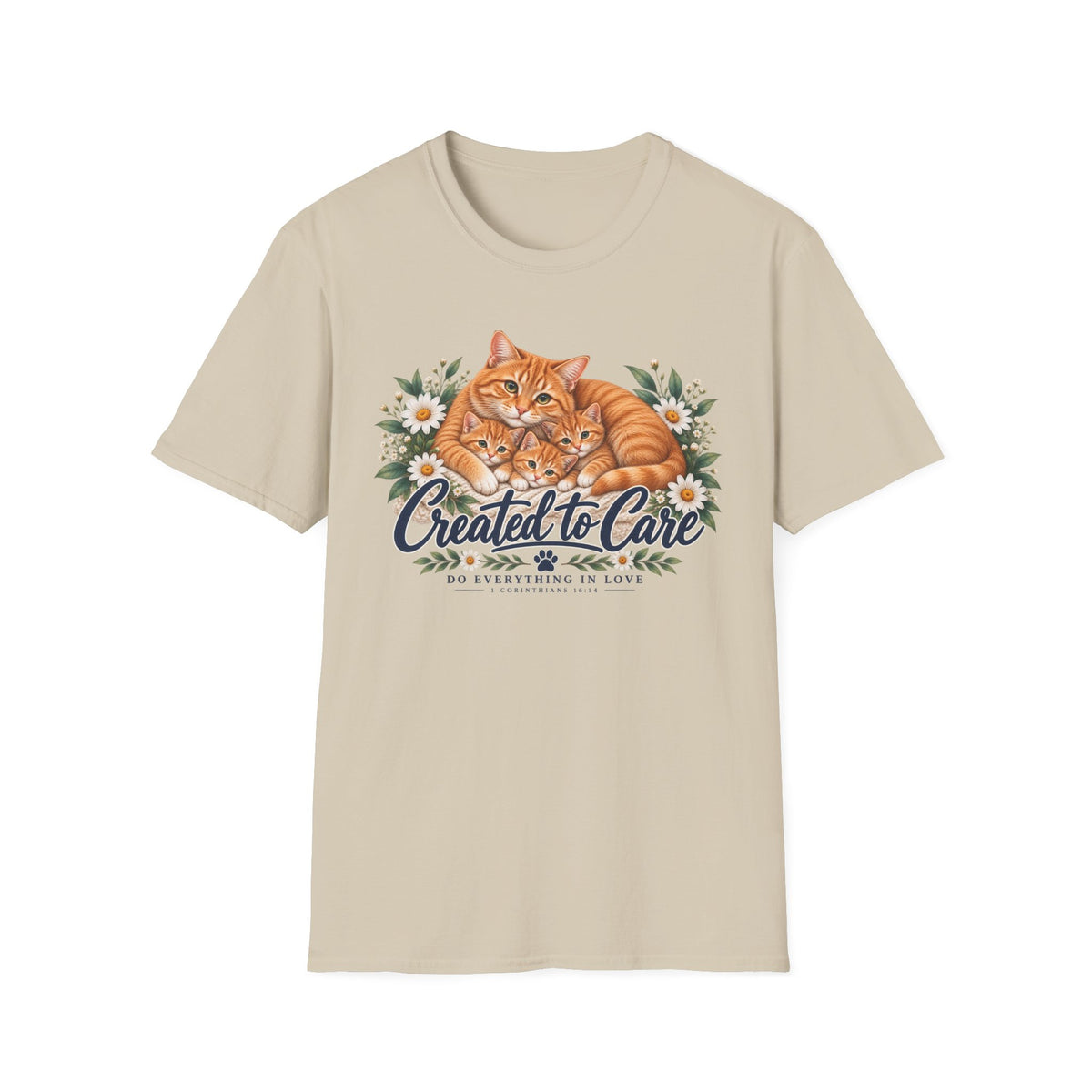 Created to Care Orange Tabby Cat Family