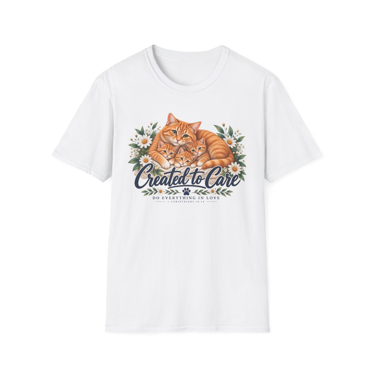 Created to Care Orange Tabby Cat Family