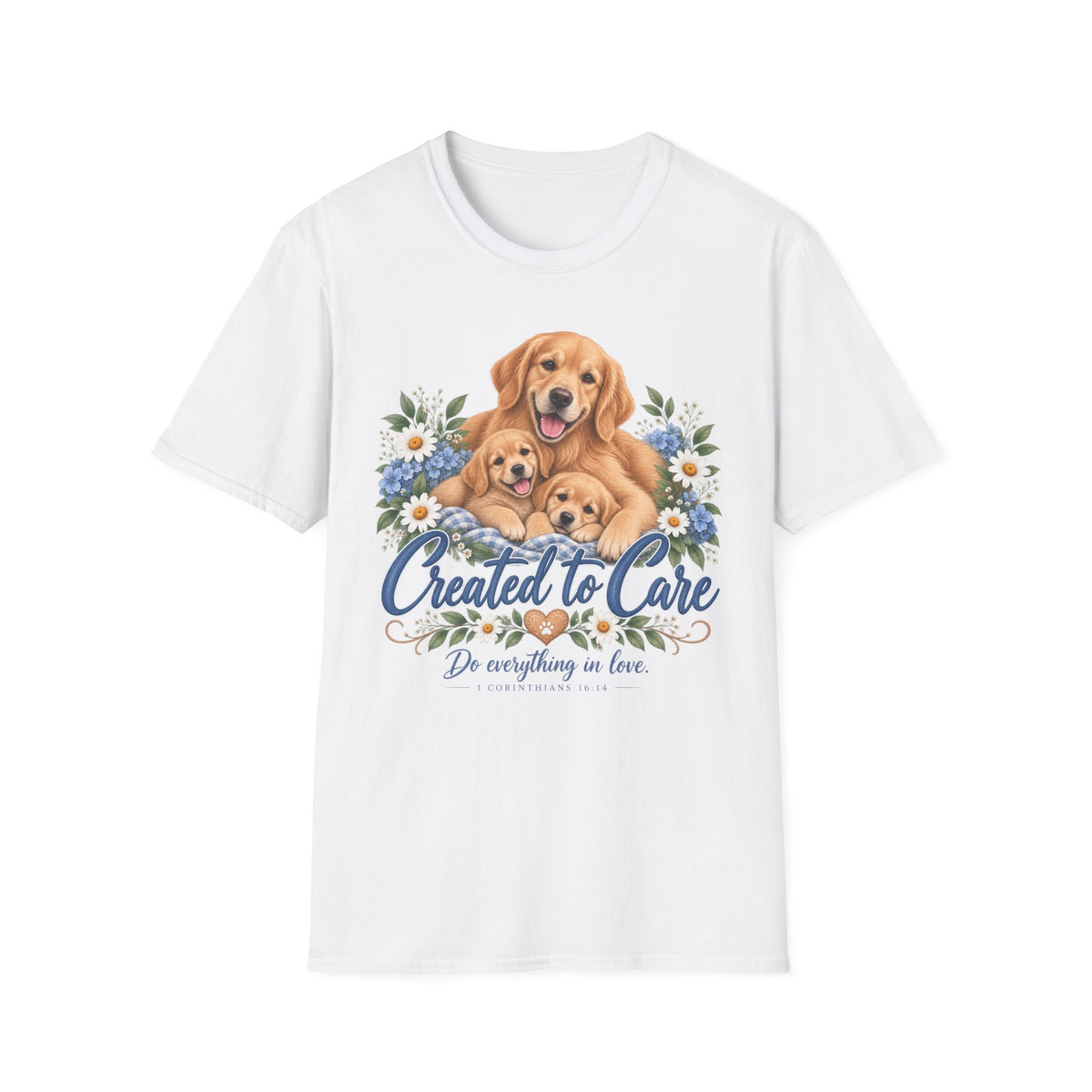 Created to Care Golden Retriever Dog Family