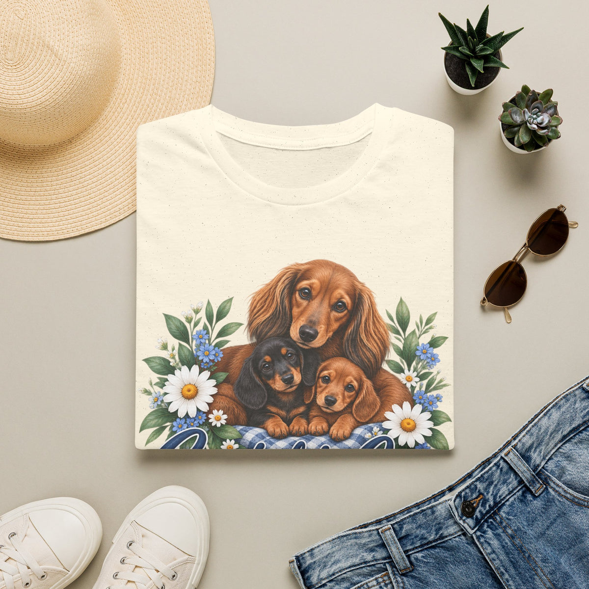 Created to Care Dachshund Dog Family