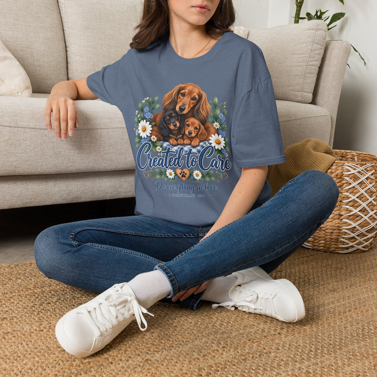 Created to Care Dachshund Dog Family