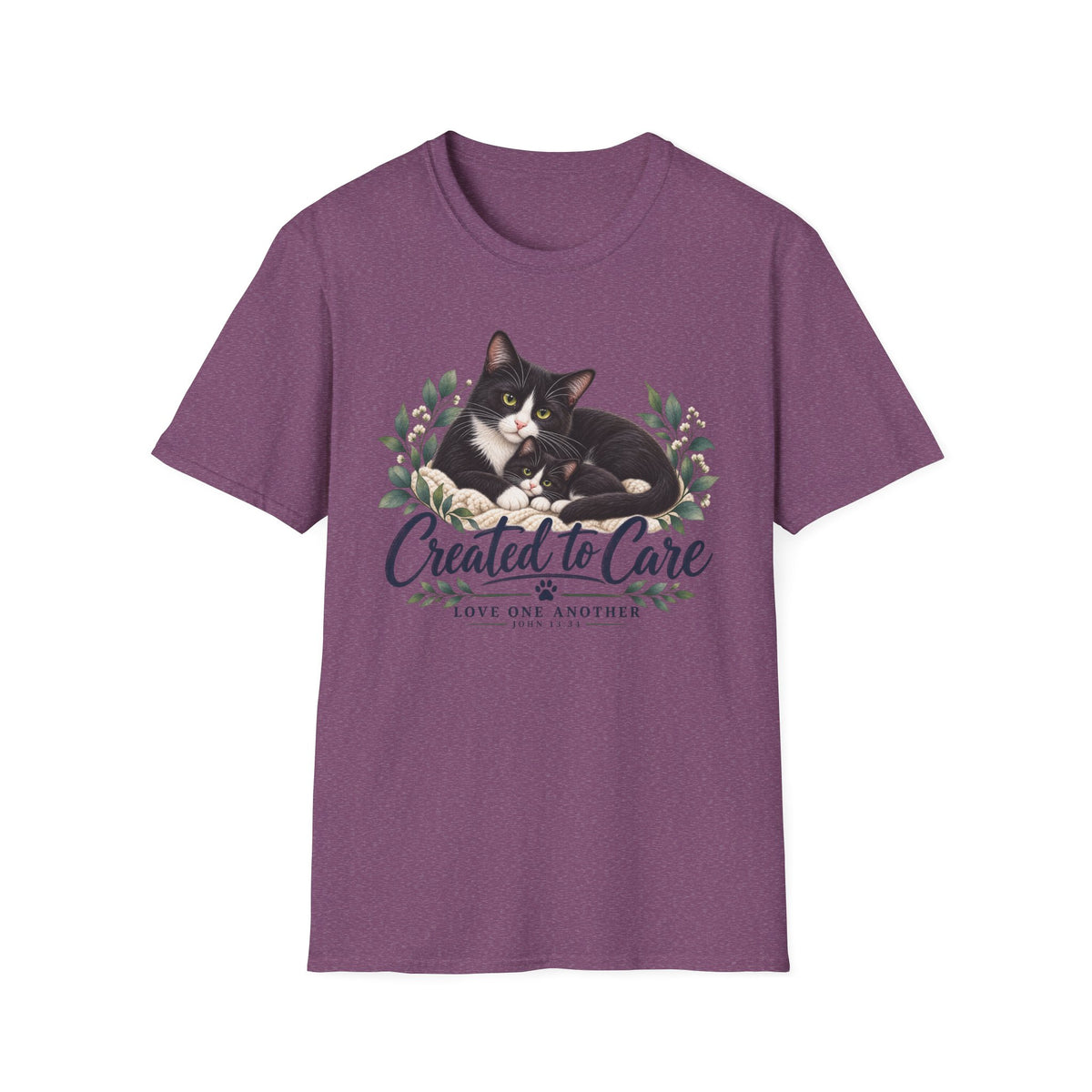 Created to Care Black and White Tuxedo Cat Family